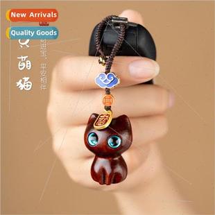 keychain cute pendant cat creative bag car chain Ebony phone