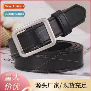 buckle belt students Hole simple square versatile retro free