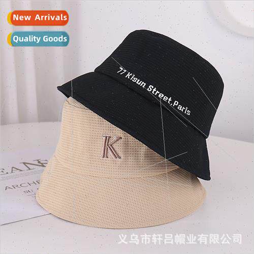 New embroidered letters basin cap female Korean casual wild