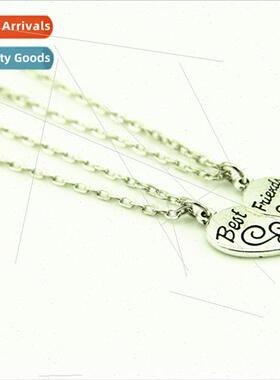 Europe Pop Jewelry Broken Heart Necklace Bestie Friends Pend