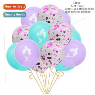 Mermaid Set Latex Sequin 2.8g Balloon inch