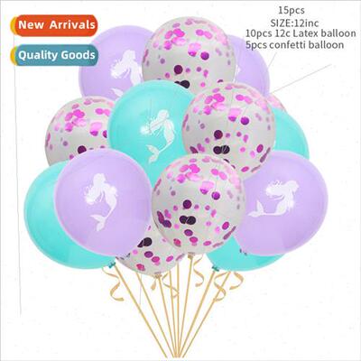 12 inch Sequin Latex Balloon Set 2.8g Mermaid Balloon Set Bi