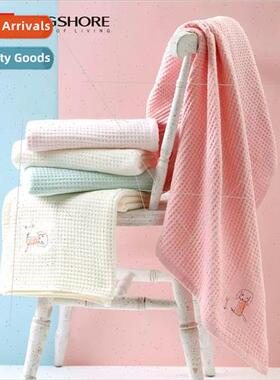 Bath towel cotton multi-layer gauze waffle children face was