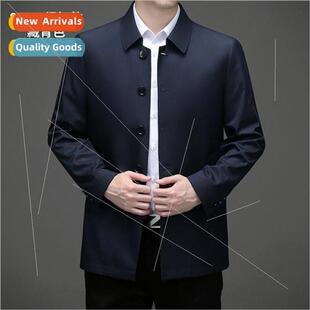 business casual middle aozi elderly fall aged lapel men