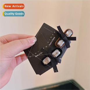 bow versatile velvet square exquis black diamond temperament