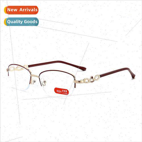 anti-blue light presbyopia half-frame ladies old man mirror