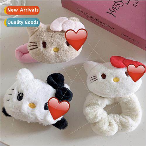 Autumn winter plush hair accessories shark clip headdress cu