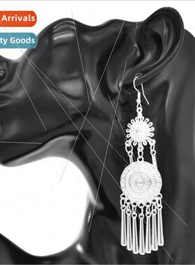 Jewelry Alloy lver Plated Double Layer Flower Threaded Circl