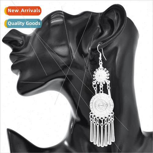 Jewelry Alloy lver Plated Double Layer Flower Threaded Circl