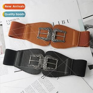 waist cloth tie belt wide Korea female elastic