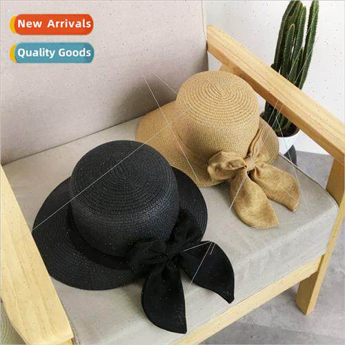 spring summer ladies sunshade straw hat back spl bow wide br