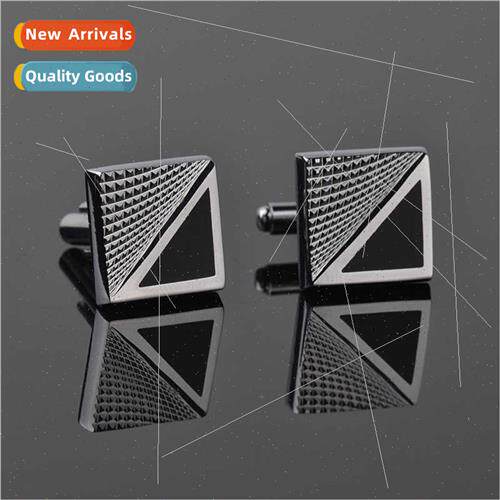 Europe new jewelry men square drip oil cufflinks French nn c