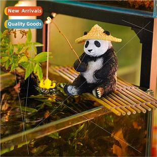 Cute creative panda basket resin hanging garden yard flower