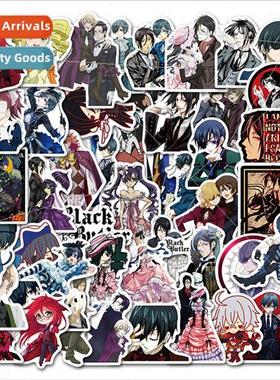 50 cartoon anime black deacon graffiti stickers luggage comp