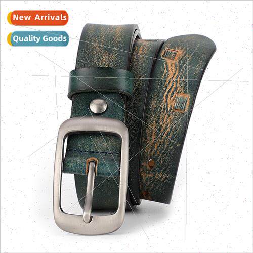 Korea head layer leather belt female  leather handmade retro