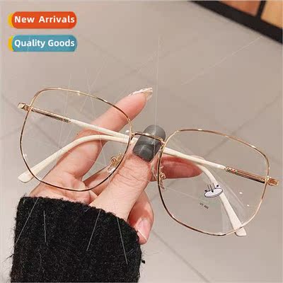 glasses female irregular plain plain glasses decorated retro