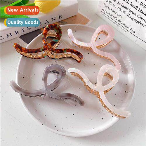 Advanced sense French simple grab clip acetate translucent h