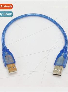 0.3m Transparent Blue USB Male to Male Cable Two Head USB2.0
