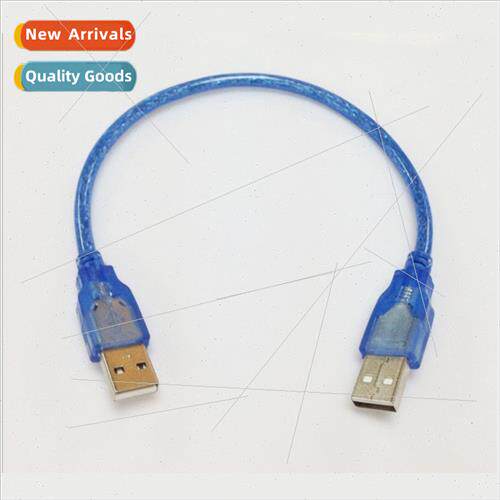0.3m Transparent Blue USB Male to Male Cable Two Head USB2.0