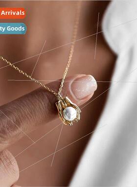 Temperament hundred matching palm pearl necklace female crea