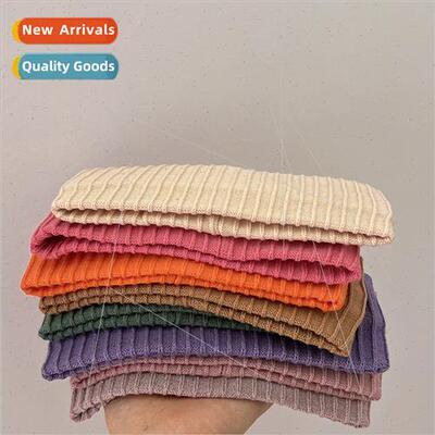 Knted elastic hairband star Korean solid color basic sports