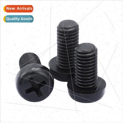 Plastic Nylon Black Cross Groove Round Head Plastic M2M2.5M3
