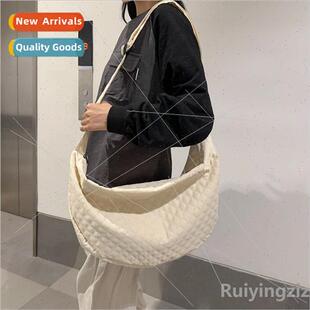 Bag female 2024 new Korean drawstring nylon shoulder armp ba