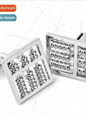 Men French shirt wh retro abacus cufflinks men clothing cuff