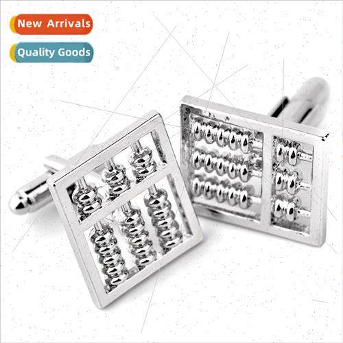 Men French shirt wh retro abacus cufflinks men clothing cuff