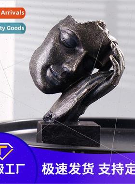 Europe art mutilated mask sleeping figure statue fashion res