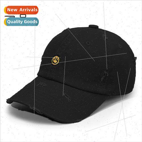 Baseball cap men versatile rag smiley face embroidery duck t
