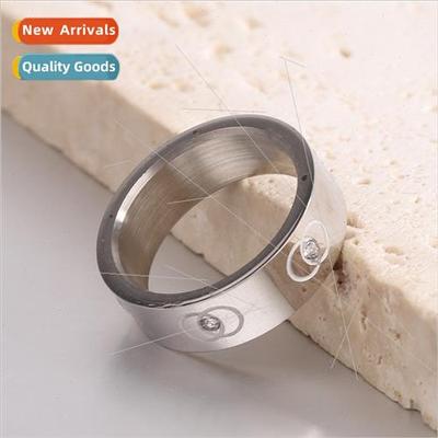 Europe Ins Fashion mple Double Surround Diamonds Stainless S