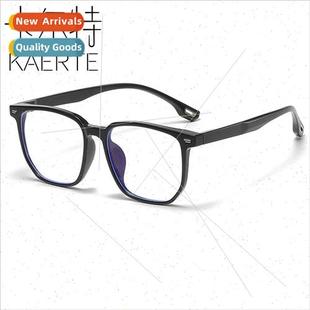 female anti can frame myopia eyeglasses light Black blue