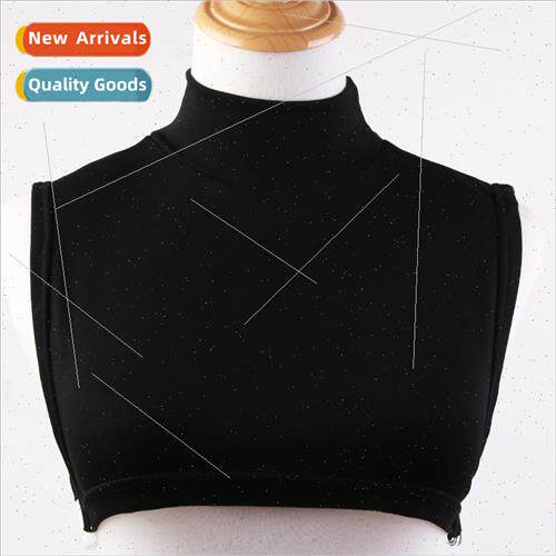 Padded winter warm sweater false collar half-high collar men