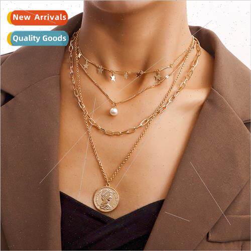 Europe Fashion Retro Alloy Accessories Women Multi-layer mpl