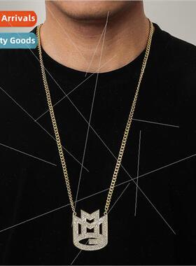 Boutique M word in line gold necklace point diamond arch sha