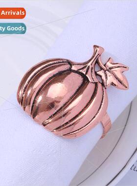 Pumpkin Napkin Clasp Antique Brass Halloween Napkin Rings Vi