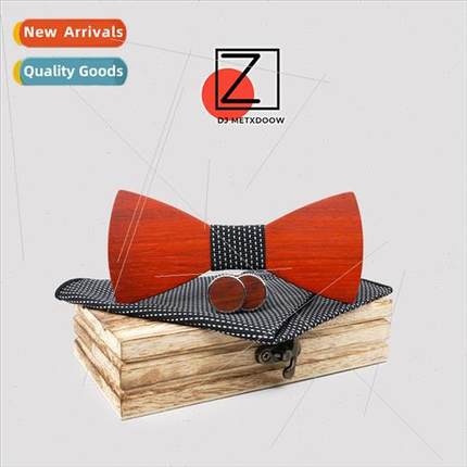 2021 Brand New Adult Men Business Casual Party Wooden Bow Ti