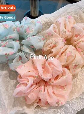 sweet French embroidered flowers large large intestinal ring