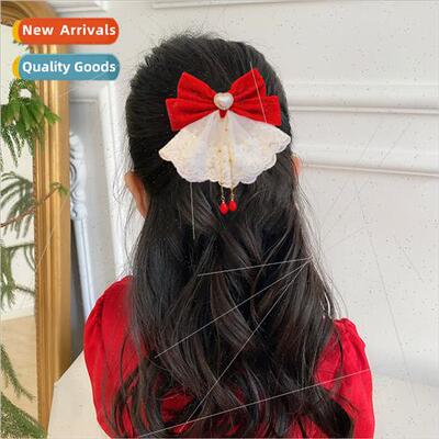 Children bow hair clips ltle girl headdress side clip back h