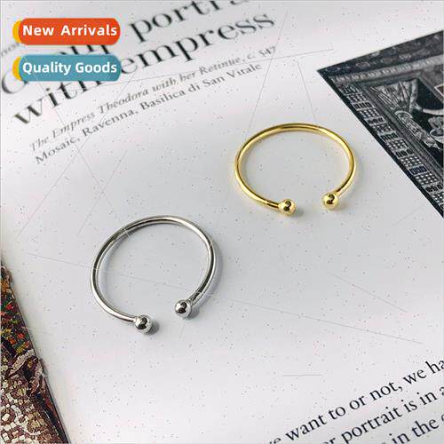 925 silver finger ring ins simple opening adjustable double