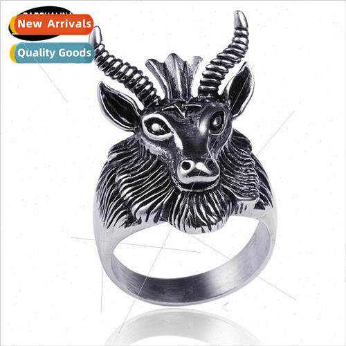 fashion creative jewellery sheep head totem simple retro men