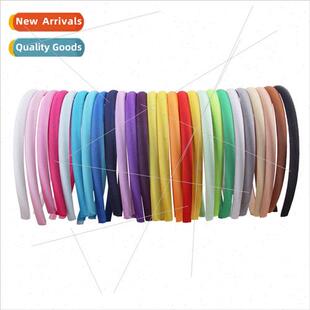 Satin 1cm baby hair bands plastic handmade satin fabric hair