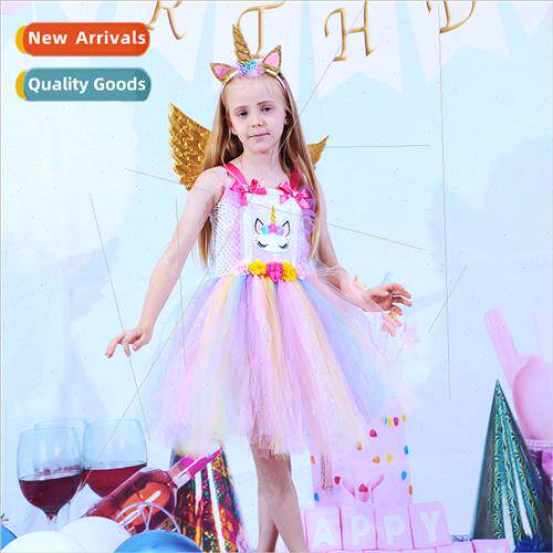 Spring Flower Unicorn Girl Bunny Rabb Dress Holiday Children