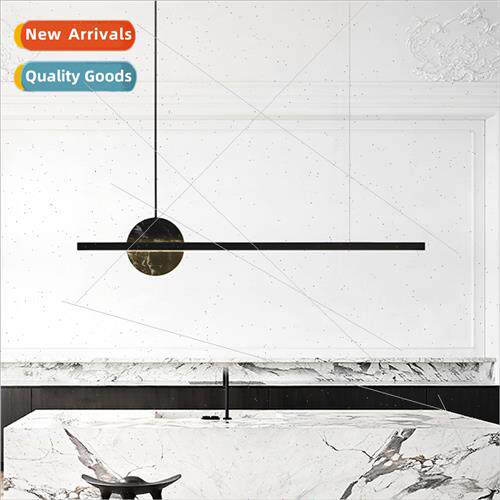 Modern simple marble monogram long full copper restaurant ch