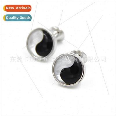 Assorted Fun Shape Men French Shirt Taiji Black Whe Shell Cu