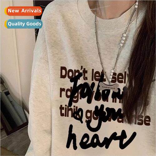 New lazy chic hoodless long-sleeved blouse women outer wear
