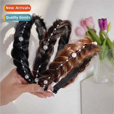 Wig hair band wide edge twist braid five-strand braid headba