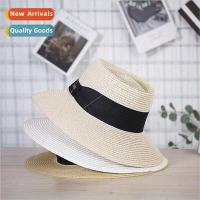 New sun-shading concave top summer ladies straw hat bowler h