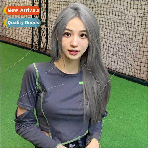 Europe new wig female grandmother gray long hair multi-color